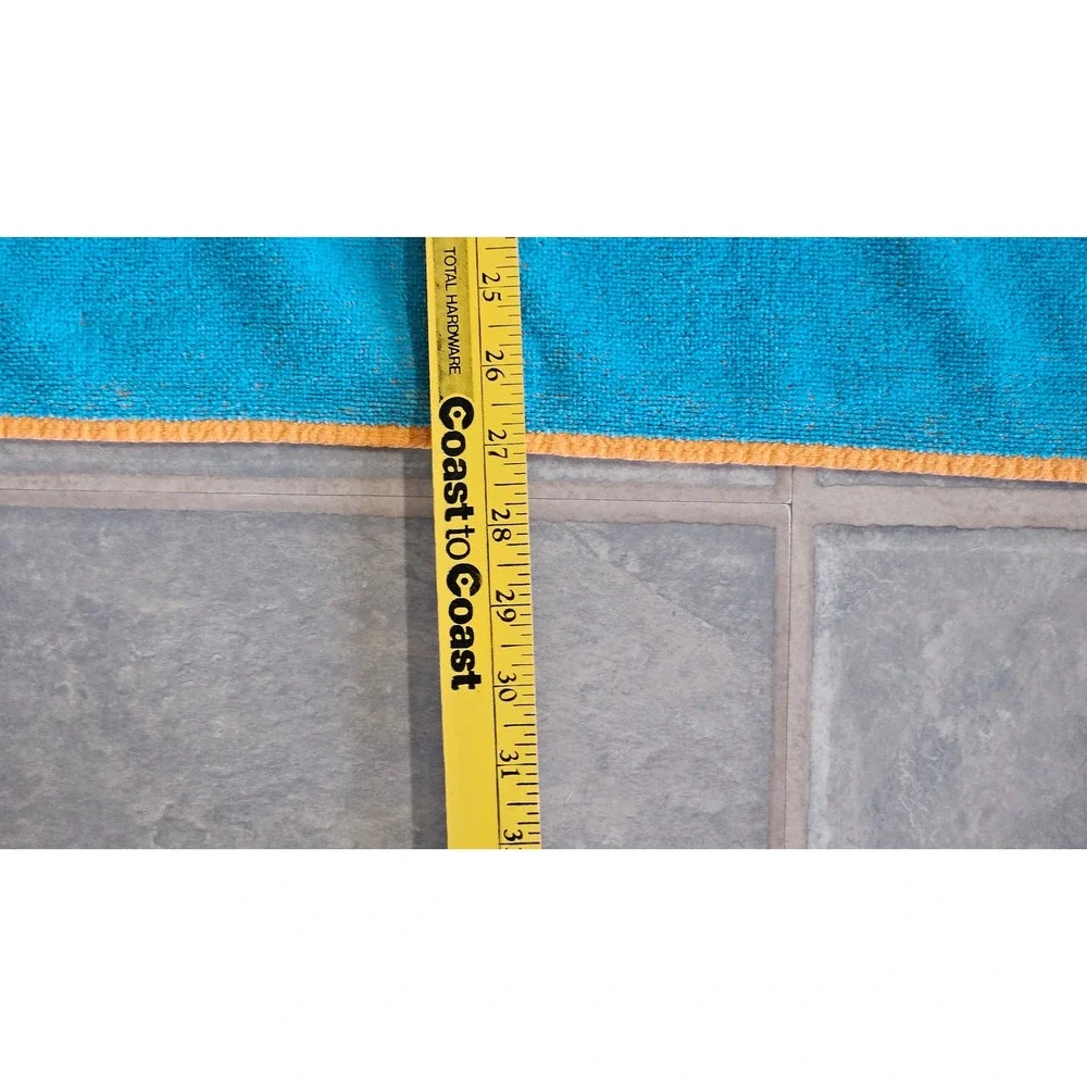Vintage Seven Seas Nautical Sailboat Beach Towel Orange Yellow Blue 53x27 Brazil